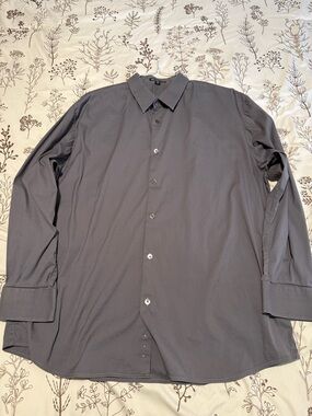 James Perse Matte Stretch Poplin Dress Shirt 3/Large